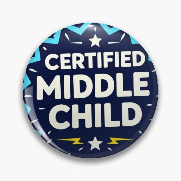 Item preview, Certified Middle Child Funny Family Humor Badge Design designed and sold by AnimalAirtistry.