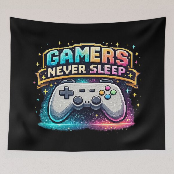 Item preview, Gamers Never Sleep Night Vibes designed and sold by AlvelinaCP.