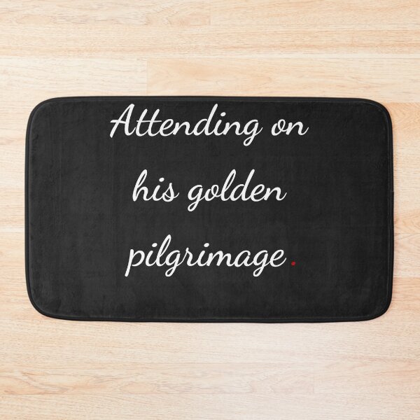 Item preview, "Attending on his golden pilgrimage" - handwriting white designed and sold by ariksworld.