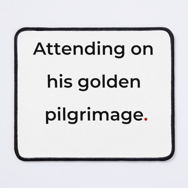 Item preview, "Attending on his golden pilgrimage" - print black designed and sold by ariksworld.