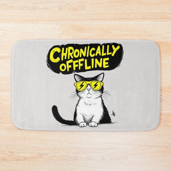 Item preview, Chronically Offline - Unbothered Cat Funny Digital Detox Introvert Gift designed and sold by Artiviose.