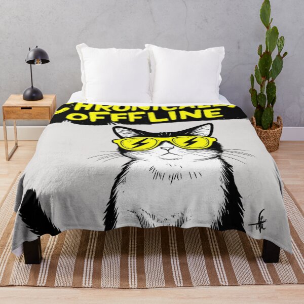 Item preview, Chronically Offline - Unbothered Cat Funny Digital Detox Introvert Gift designed and sold by Artiviose.