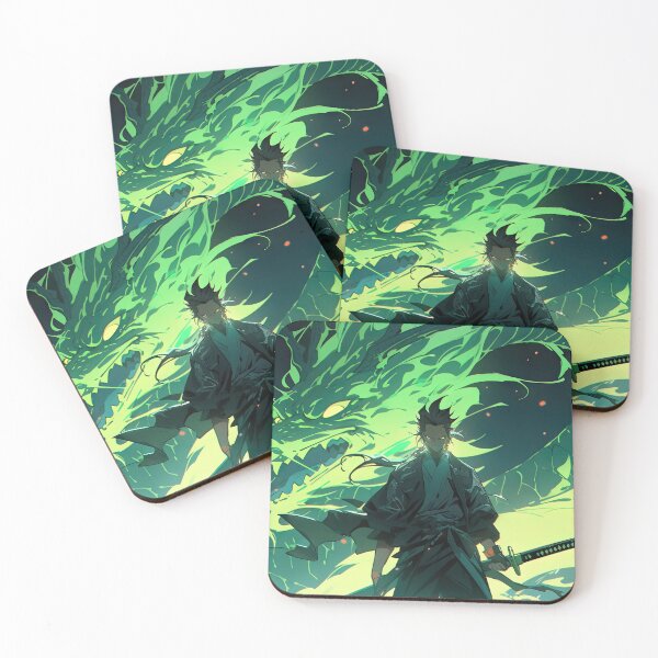 Item preview, “Emerald Dragon Power – Samurai of the Mystic Forest” designed and sold by PrintsGateWay.