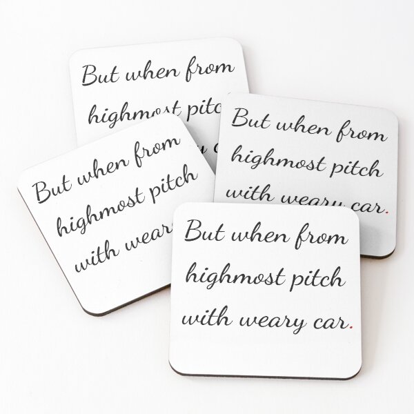 Item preview, "But when from highmost pitch, with weary car" - handwriting black designed and sold by ariksworld.