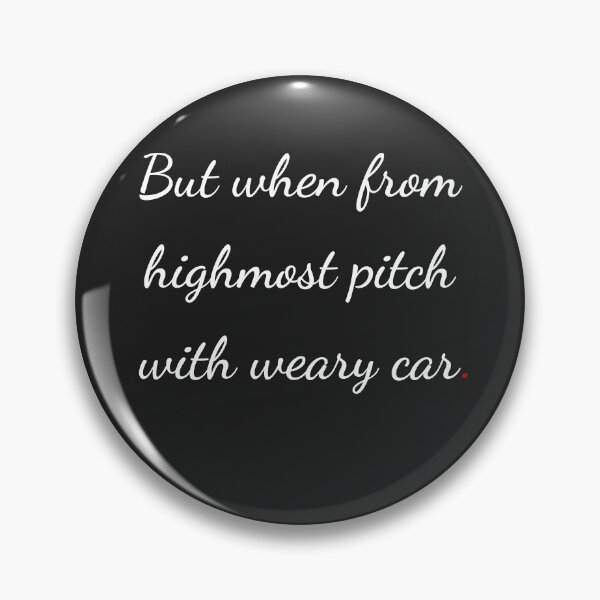 Item preview, "But when from highmost pitch, with weary car" - handwriting white designed and sold by ariksworld.