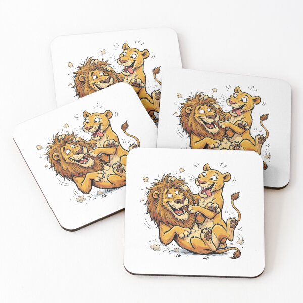 Item preview, The lions are playing with each other. designed and sold by PP&RAINBOW SHOP.