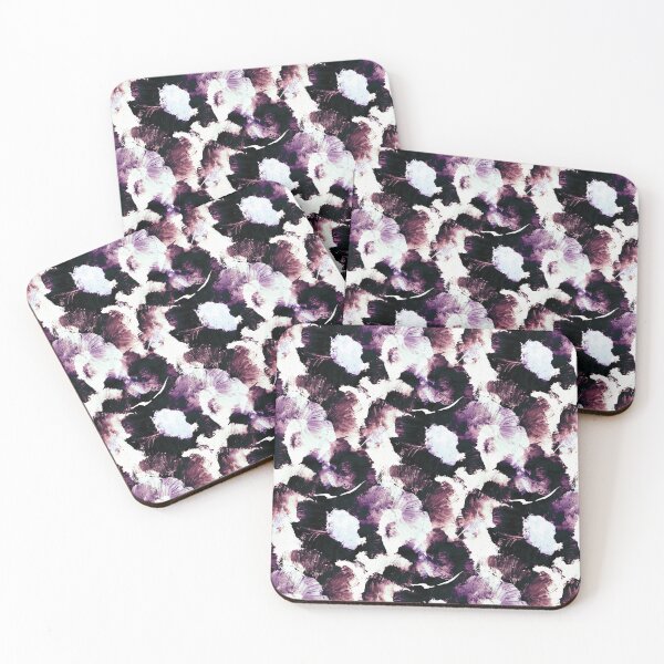 Item preview, Painterly Maroon and Purple Floral Abstract Pattern designed and sold by Artistestella.