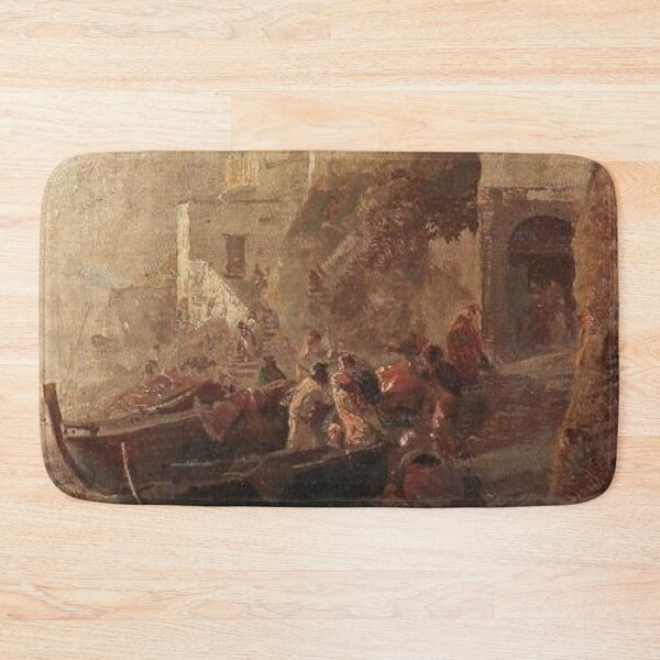 Item preview, Fishermen on the banks of the Amalfi Coast designed and sold by SharonTheFirst.