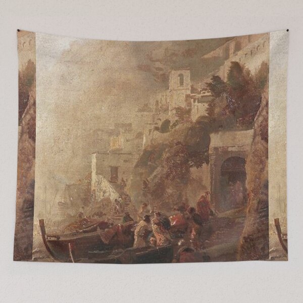 Item preview, Fishermen on the banks of the Amalfi Coast designed and sold by SharonTheFirst.