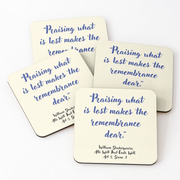 Item preview, Lit Shakespeare Quote from Alls Well That Ends Well designed and sold by CharlottePlaceArt.