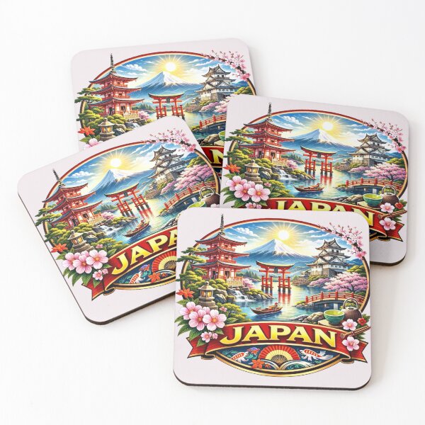 Item preview, Japan - Mount Fuji, Pagoda and Torii Gate designed and sold by Myra365Art.