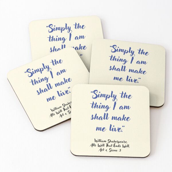 Item preview, Fleek Shakespeare Quote from Alls Well That Ends Well designed and sold by CharlottePlaceArt.