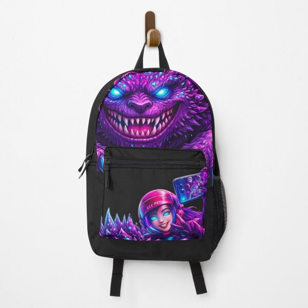 Item preview, Cosmic Neon Monster with Astronaut designed and sold by Nika Art Studio.
