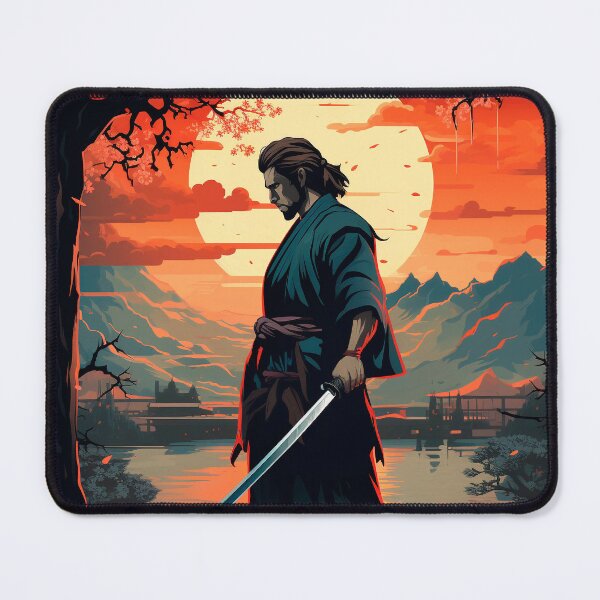 Item preview, “Sunset Blade Samurai – Warrior of the Crimson Horizon” designed and sold by PrintsGateWay.