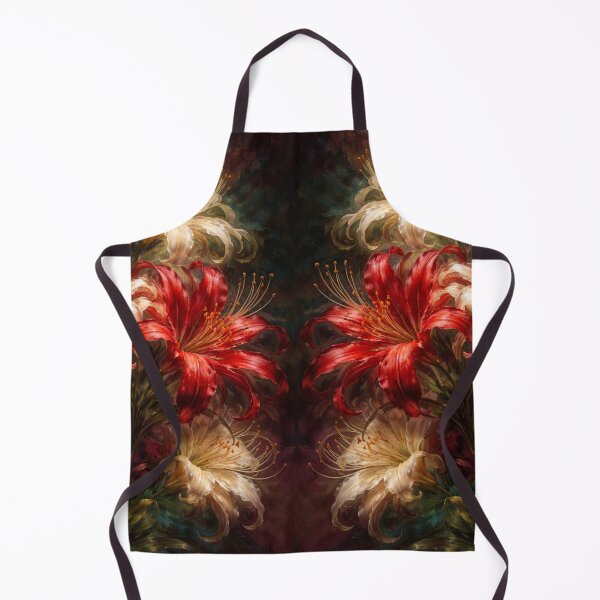 Item preview, Luxury Red and Ivory Lily Ornamental Wall Art designed and sold by simpleyetcanva.