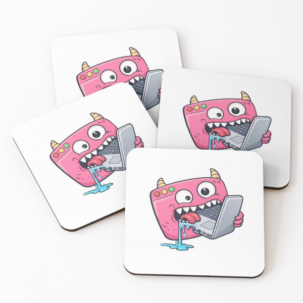 Item preview, Funny Tech Monster Laptop Addiction Cute Geek Humor Design designed and sold by ZYNORAworld.