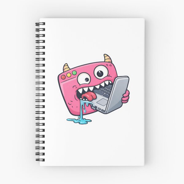 Item preview, Funny Tech Monster Laptop Addiction Cute Geek Humor Design designed and sold by ZYNORAworld.