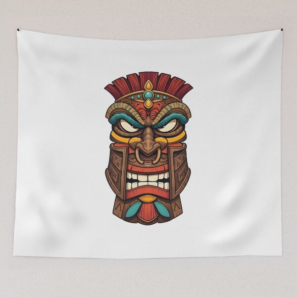 Item preview, Spartan Tiki: The Warrior’s Grin designed and sold by ZayCreates.
