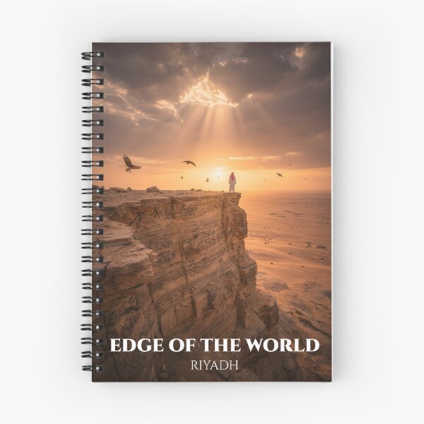 Item preview, Edge of the World Riyadh Saudi Arabia Desert Sunset Wall Art Print designed and sold by GoldenVerseArt.