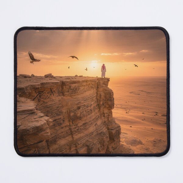 Item preview, Edge of the World Riyadh Saudi Arabia Desert Sunset Wall Art Print designed and sold by GoldenVerseArt.