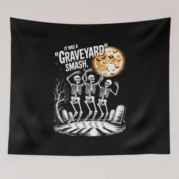 Item preview, It Was A Graveyard Smash Skeleton Spooky Season Halloween designed and sold by VENOM0RIOT.