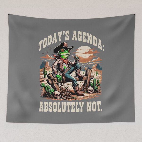 Item preview, lazy western frog - kawaii animal - chibi frog - desert cowboy - cartoon frog - frog t-shirt - cute western - funny western - ranch humor - cowboy aesthetic - adorable frog - animal cowboy  designed and sold by JansenGS.