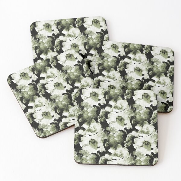 Item preview, Painterly Green Floral Abstract Pattern designed and sold by Artistestella.