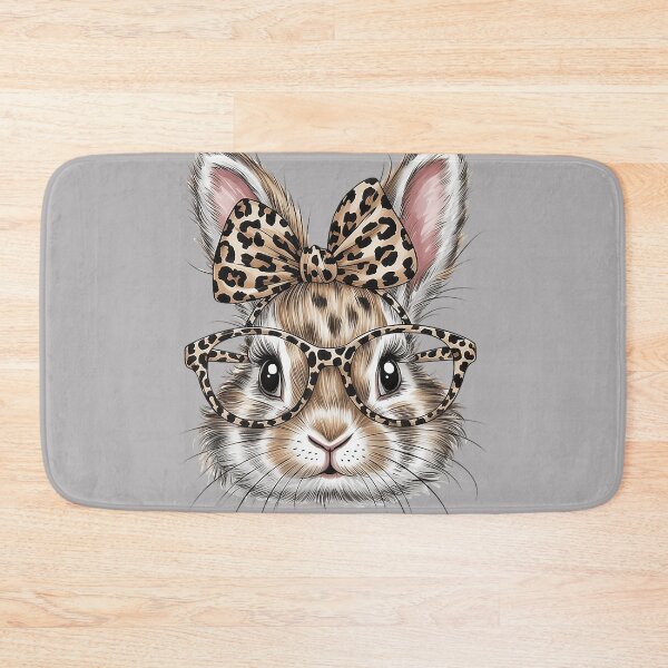 Item preview, Bunny Face Glasses Bandana Leopard Rabbit Happy Easter designed and sold by KathieFaugh.