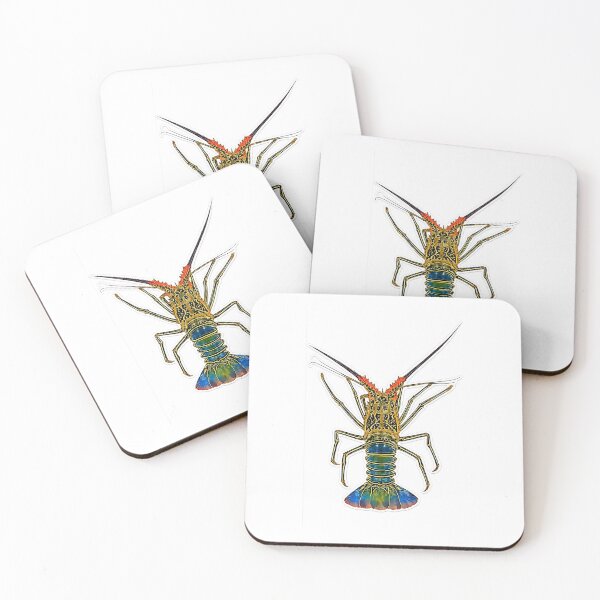 Item preview, Colorful Spiny Lobster – Okinawa Marine Art designed and sold by RaccoonFish.