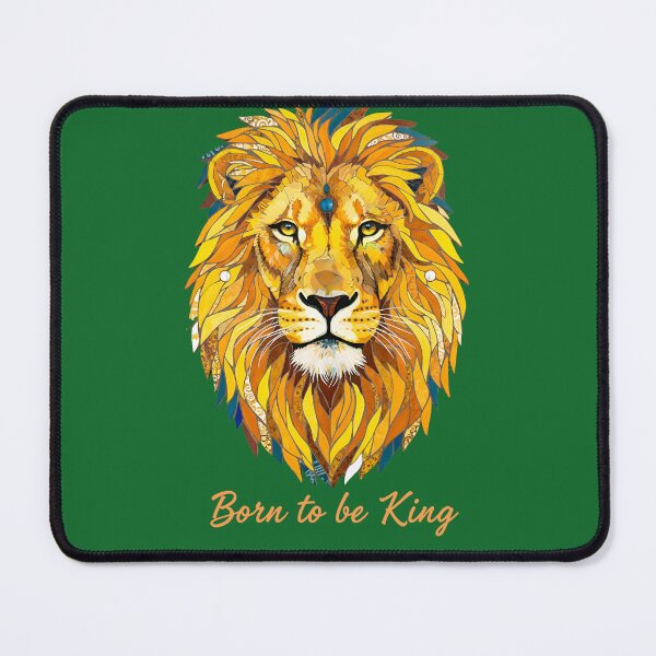 Item preview, Leo Lion. Born to be King. Orange title. designed and sold by TasseABdes.