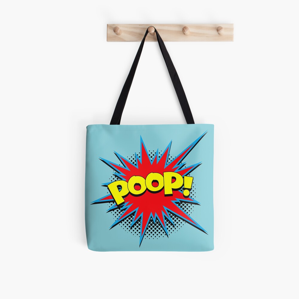 Funny Comic Word Starburst POOP Tote Bag for Sale by Helen McLean |  Redbubble