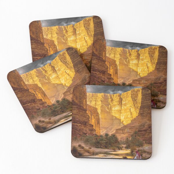 Item preview, Wadi Disah Tabuk Saudi Arabia Canyon Camel Wall Art Print designed and sold by GoldenVerseArt.