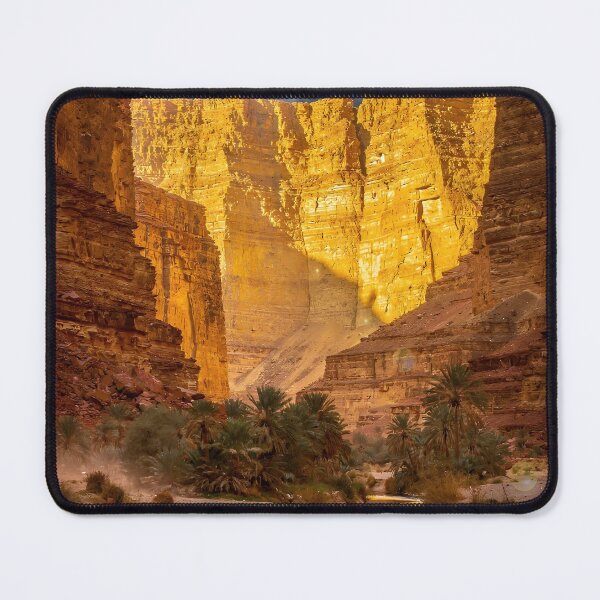 Item preview, Wadi Disah Tabuk Saudi Arabia Canyon Camel Wall Art Print designed and sold by GoldenVerseArt.