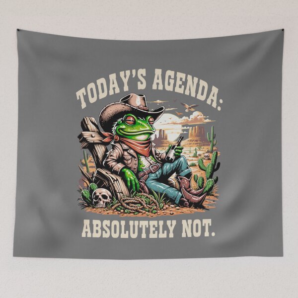 Item preview, lazy western frog - kawaii animal - chibi frog - desert cowboy - cartoon frog - frog t-shirt - cute western - funny western - ranch humor - cowboy aesthetic - adorable frog - animal cowboy  designed and sold by JansenGS.