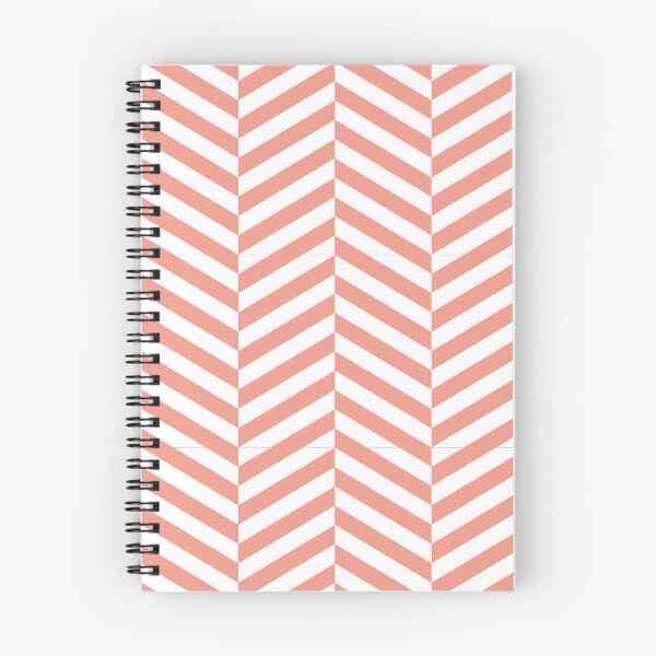 Item preview, White And Coral Herringbone Pattern designed and sold by pattern-archive.