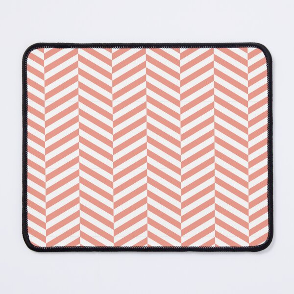 Item preview, White And Coral Herringbone Pattern designed and sold by pattern-archive.