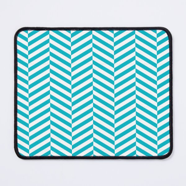 Item preview, White And Cyan Herringbone Pattern designed and sold by pattern-archive.