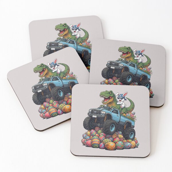 Item preview, Easter Bunny Dinosaur Monster Truck designed and sold by MabelWells.