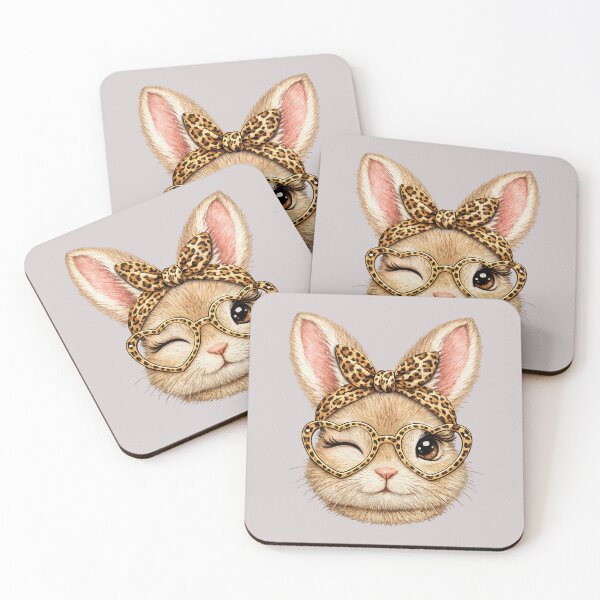 Item preview, Cute Bunny Face Leopard Glasses Easter Shirts for Kids Girls designed and sold by MabelWells.