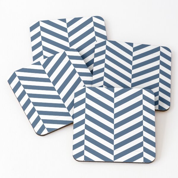 Item preview, White And Denim Herringbone Pattern designed and sold by pattern-archive.