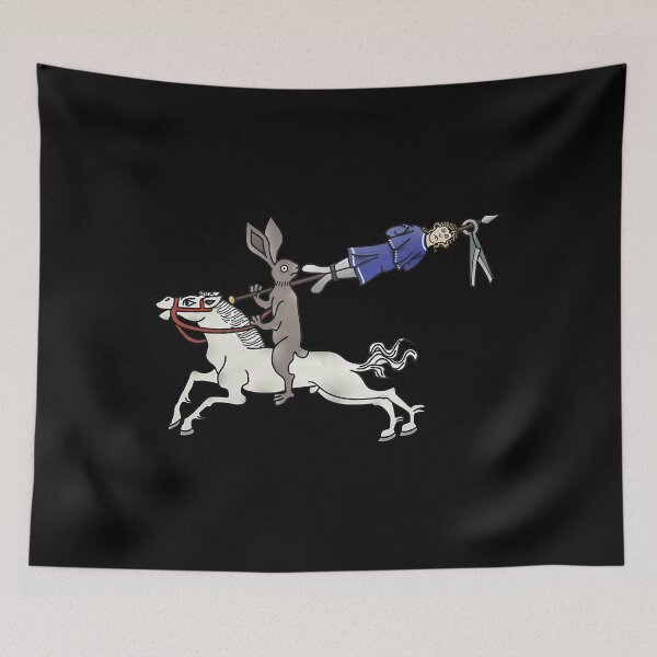 Item preview, Medieval Marginalia Human Hunting Rabbit designed and sold by syxiamispn39.