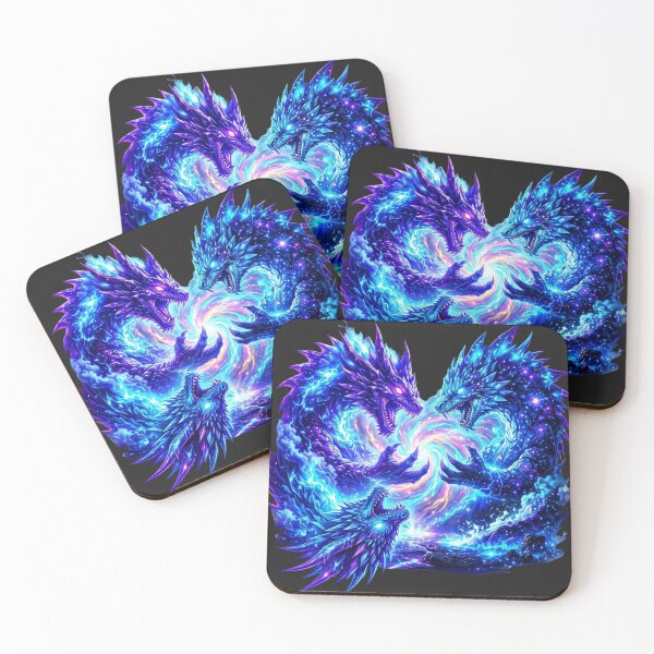 Item preview, Cosmic Neon Monster Dragons designed and sold by Nika Art Studio.