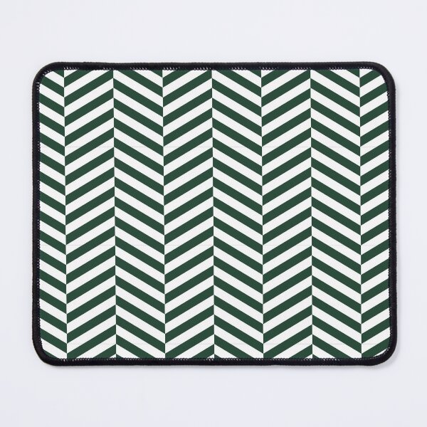 Item preview, White And Forest Green Herringbone Pattern designed and sold by pattern-archive.