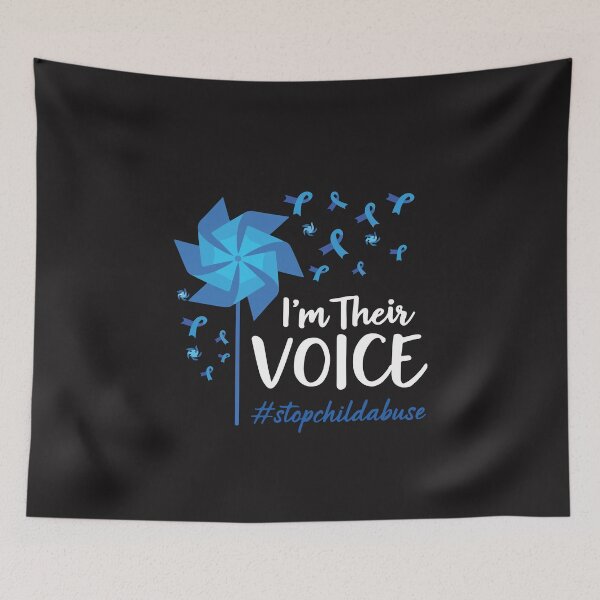 Item preview, Im Their Voice Child Abuse Awareness Blue Ribbon Dandelion designed and sold by kiralynstration.