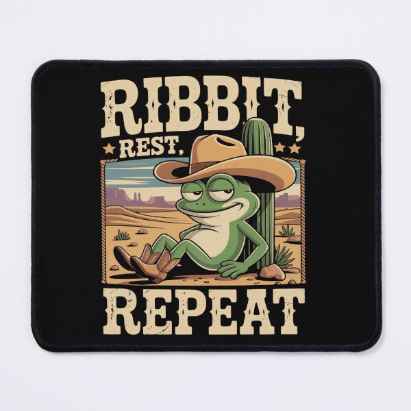 Item preview, lazy western frog - frog cowboy - kawaii frog - cute frog - funny frog - western frog - cowboy frog - sleepy frog - lazy frog - frog lover - cute cowboy - wild west humor - western humor designed and sold by JansenGS.