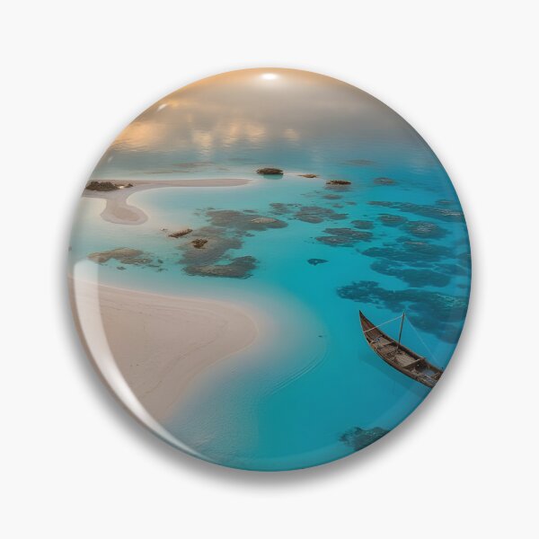 Item preview, Umluj Red Sea Saudi Arabia Turquoise Lagoon Wall Art Print designed and sold by GoldenVerseArt.