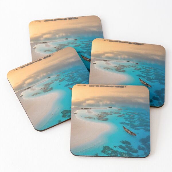 Item preview, Umluj Red Sea Saudi Arabia Turquoise Lagoon Wall Art Print designed and sold by GoldenVerseArt.