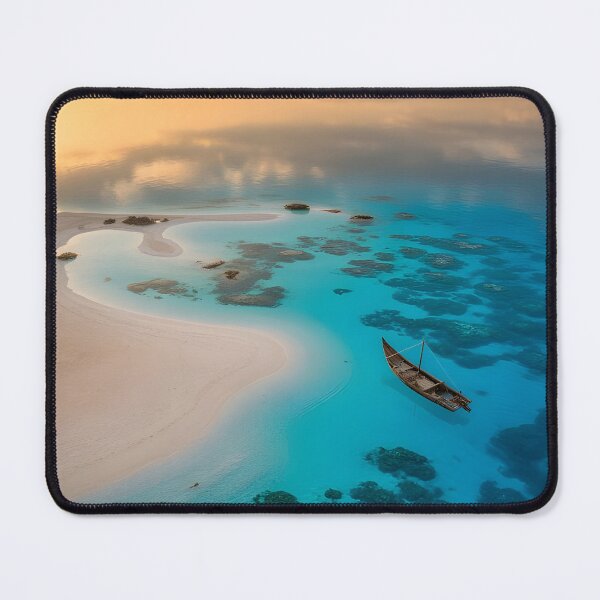 Item preview, Umluj Red Sea Saudi Arabia Turquoise Lagoon Wall Art Print designed and sold by GoldenVerseArt.