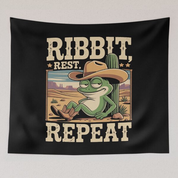 Item preview, lazy western frog - frog cowboy - kawaii frog - cute frog - funny frog - western frog - cowboy frog - sleepy frog - lazy frog - frog lover - cute cowboy - wild west humor - western humor designed and sold by JansenGS.