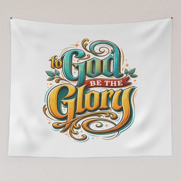 Item preview, To God Be The Glory Christian Typography | Vintage Gothic Faith Design designed and sold by Serjames.